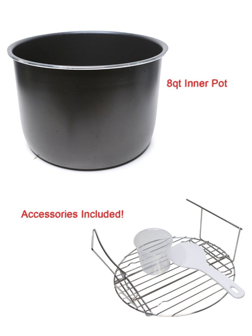 Hamilton Beach Quikcook OEM Replacement Inner Cooking Pot for 304508C 34508 8-Qt